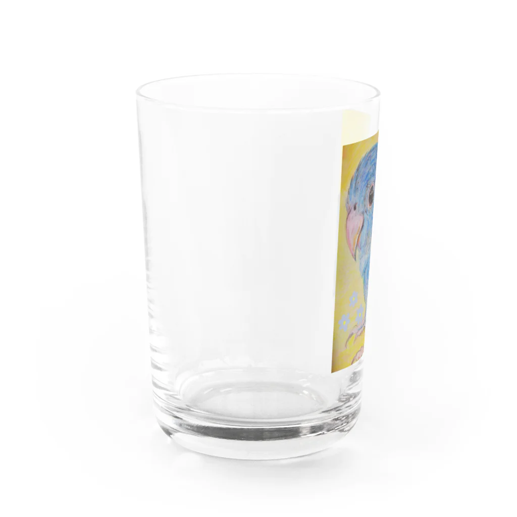 harupink🌸ペット似顔絵illustの色鉛筆マメルリハ Water Glass :left