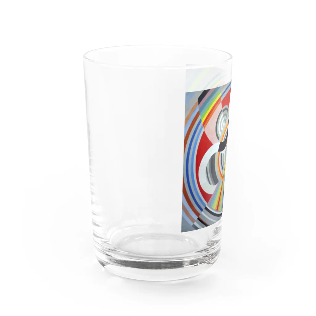 世界の絵画アートグッズのロベール・ドローネー 《リズム No.1》 Water Glass :left