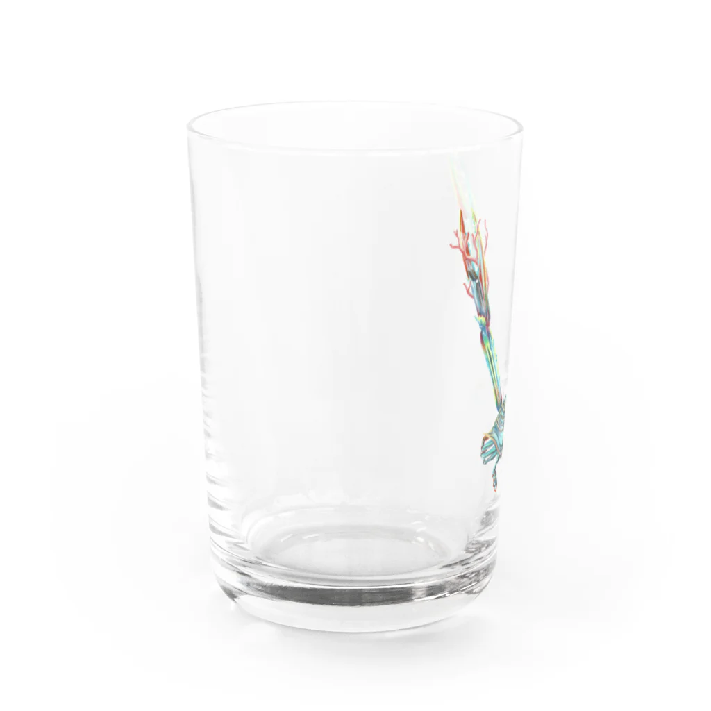 Botanical STUDIOの"V"  Wonderalphabet Water Glass :left