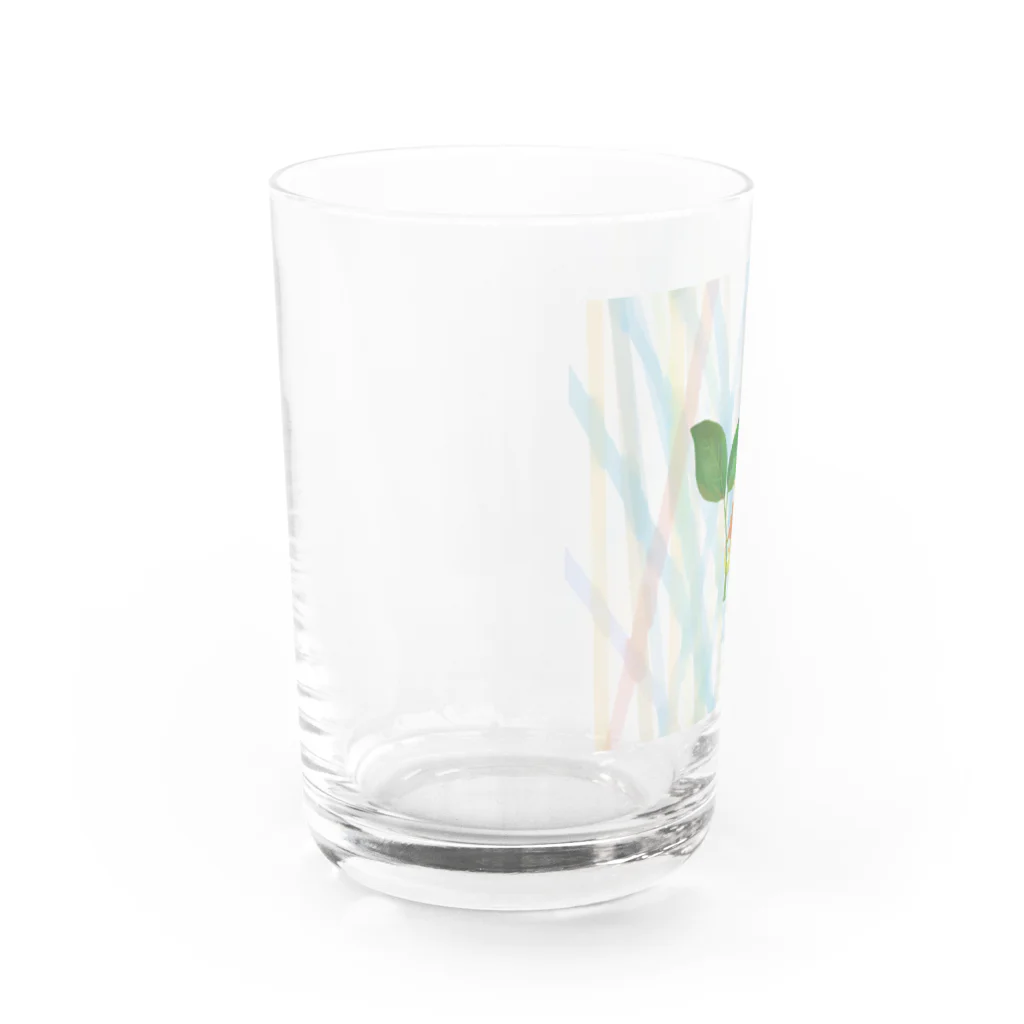 ササの雨宿りをするドラゴン（フルグラフィック） Water Glass :left