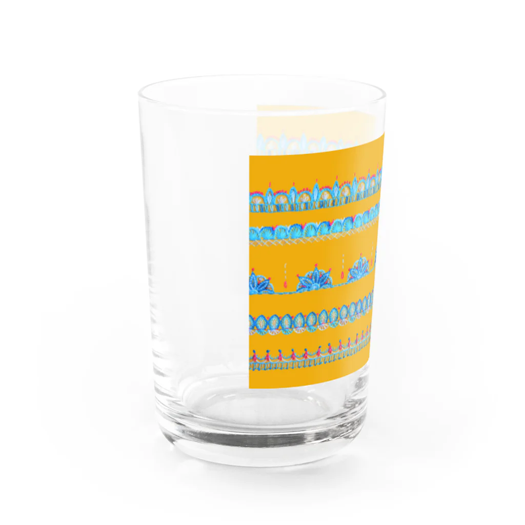 ネルネルテルネのナマステ刺繍 ✺ マスタード Water Glass :left