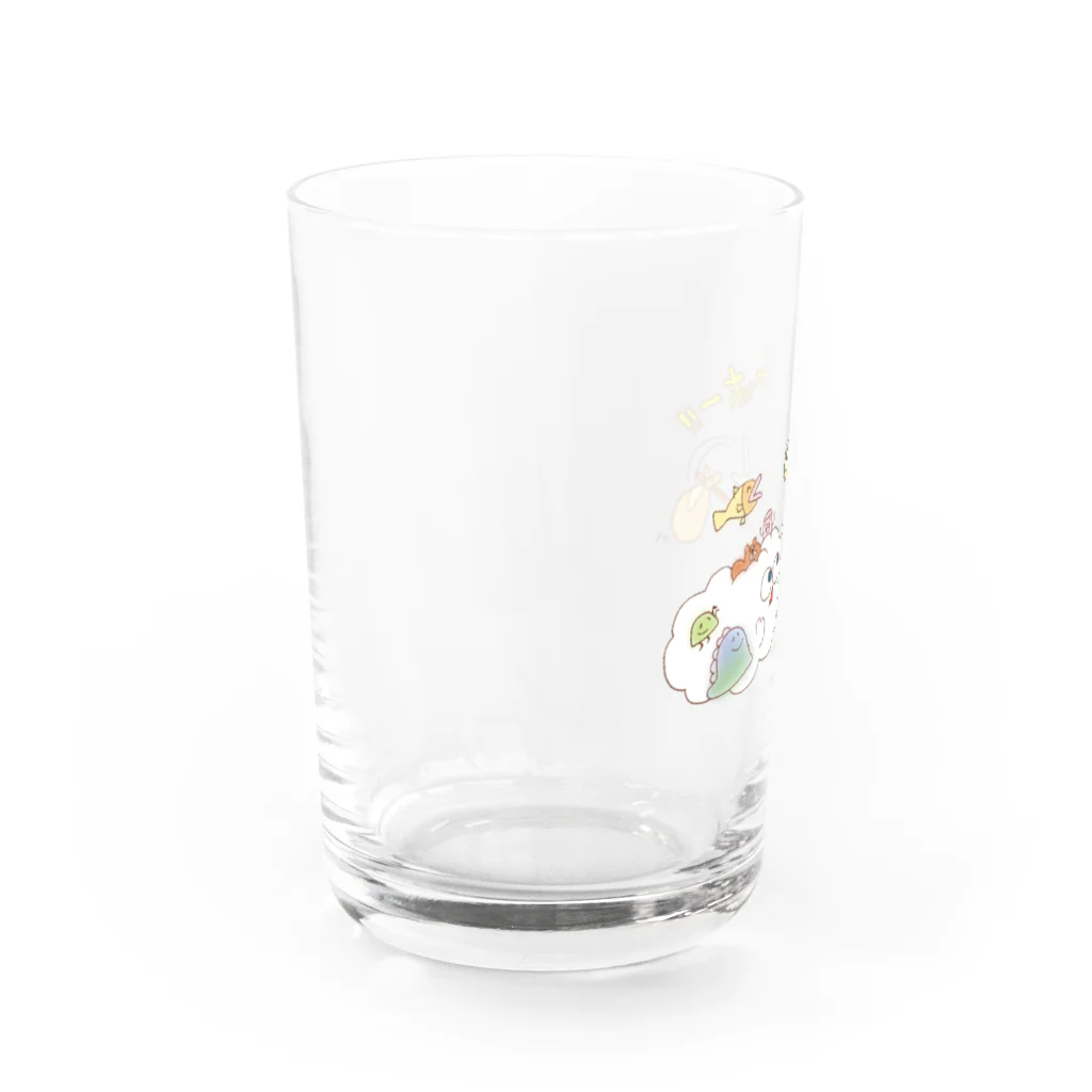 Hello Happy Catのよなぁ〜ファミリーとじろにゃん Water Glass :left