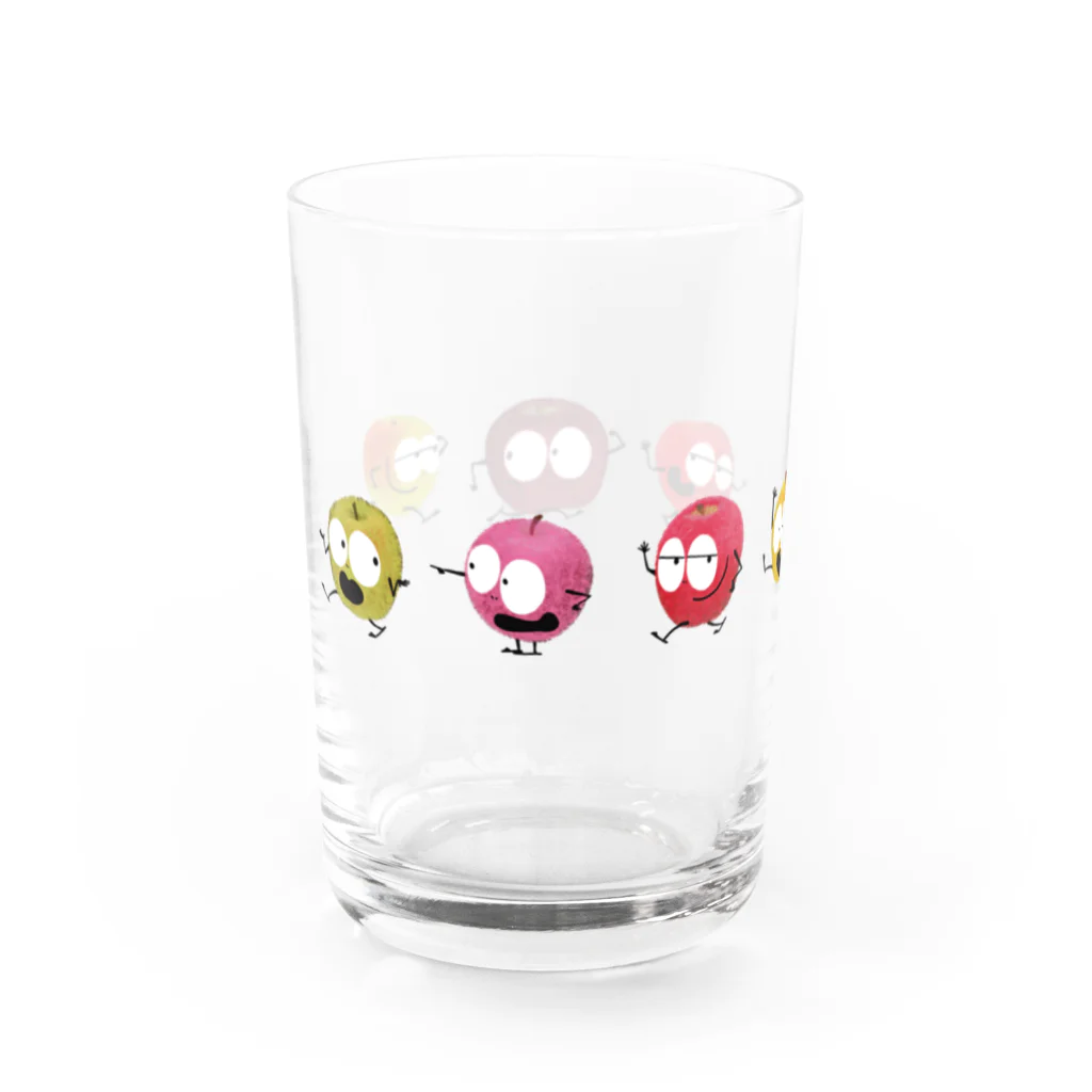 りんごくんのおみせの歩くりんごくんズ Water Glass :left