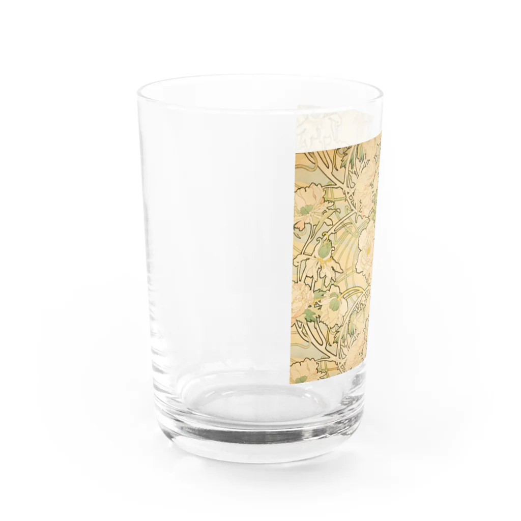 ART のミュシャ Alphonse Mucha Water Glass :left