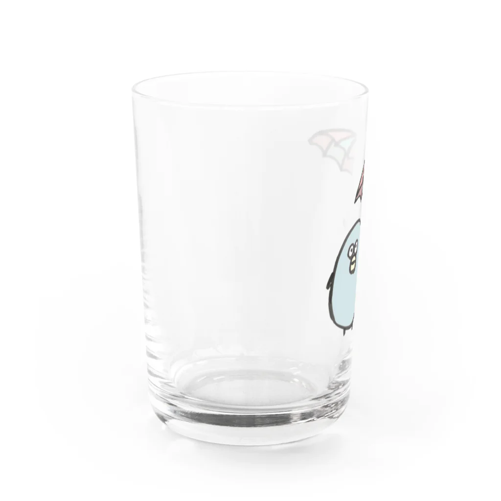 幸せ太りのアオイトリの巣の幸せ太りのアオイトリ Water Glass :left