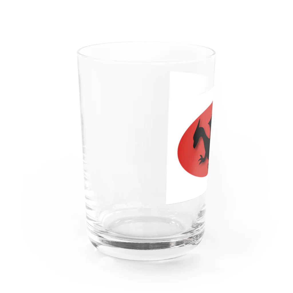 大阪　新世界　ドラゴンのドラゴン Water Glass :left