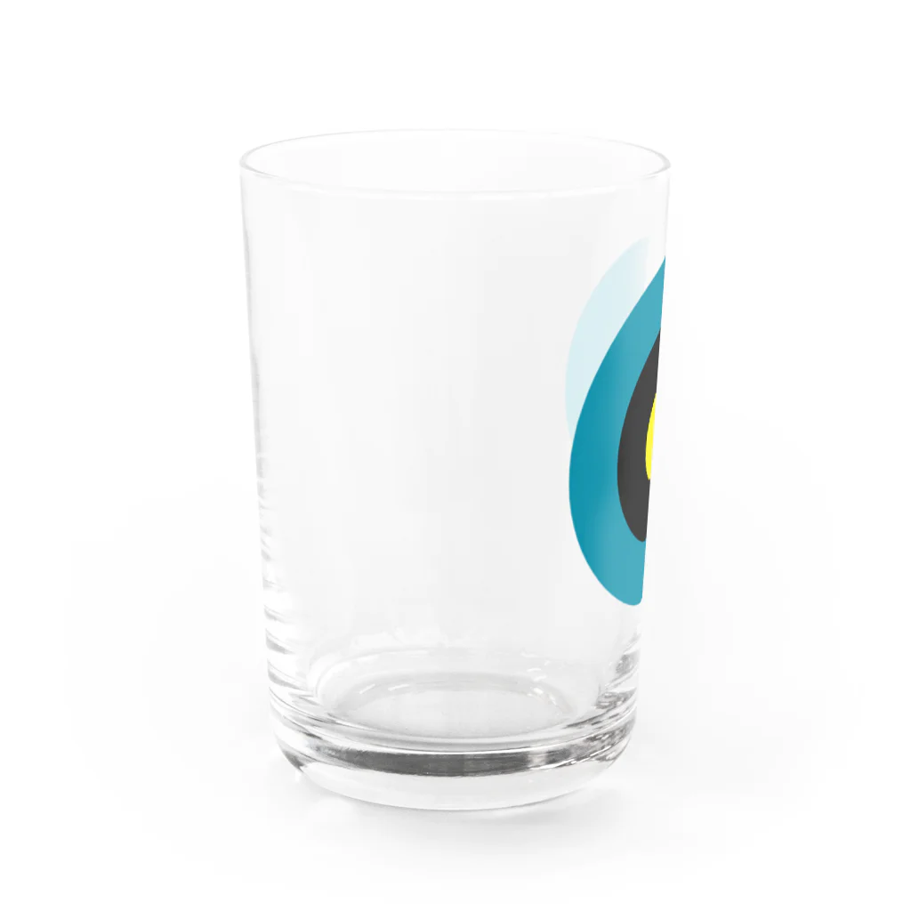 CORONET70のサークルa・ブルーグレー・黒・黄 Water Glass :left