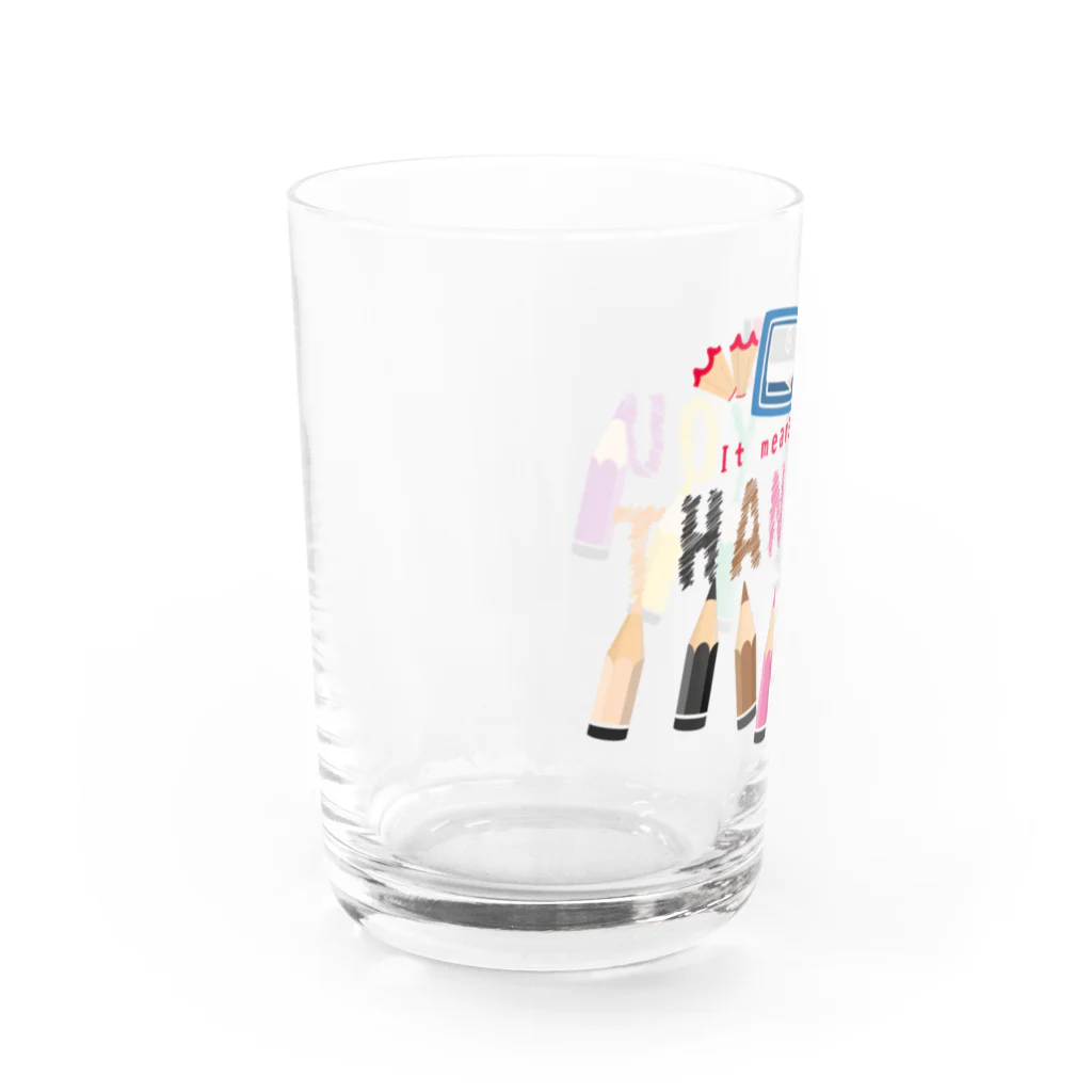 イラスト MONYAAT のちびた色鉛筆*A Water Glass :left