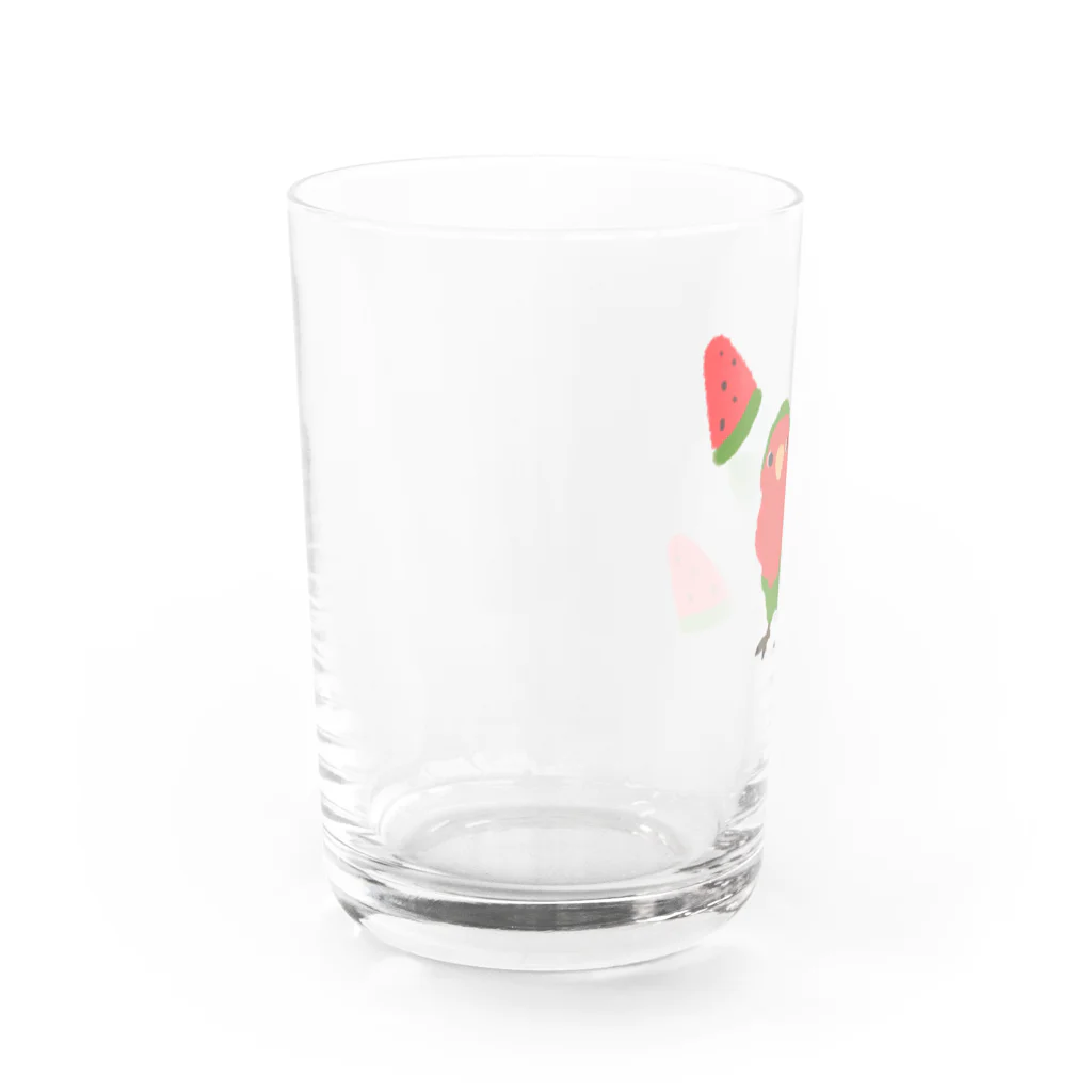 のこのスイカコザクラインコ Water Glass :left