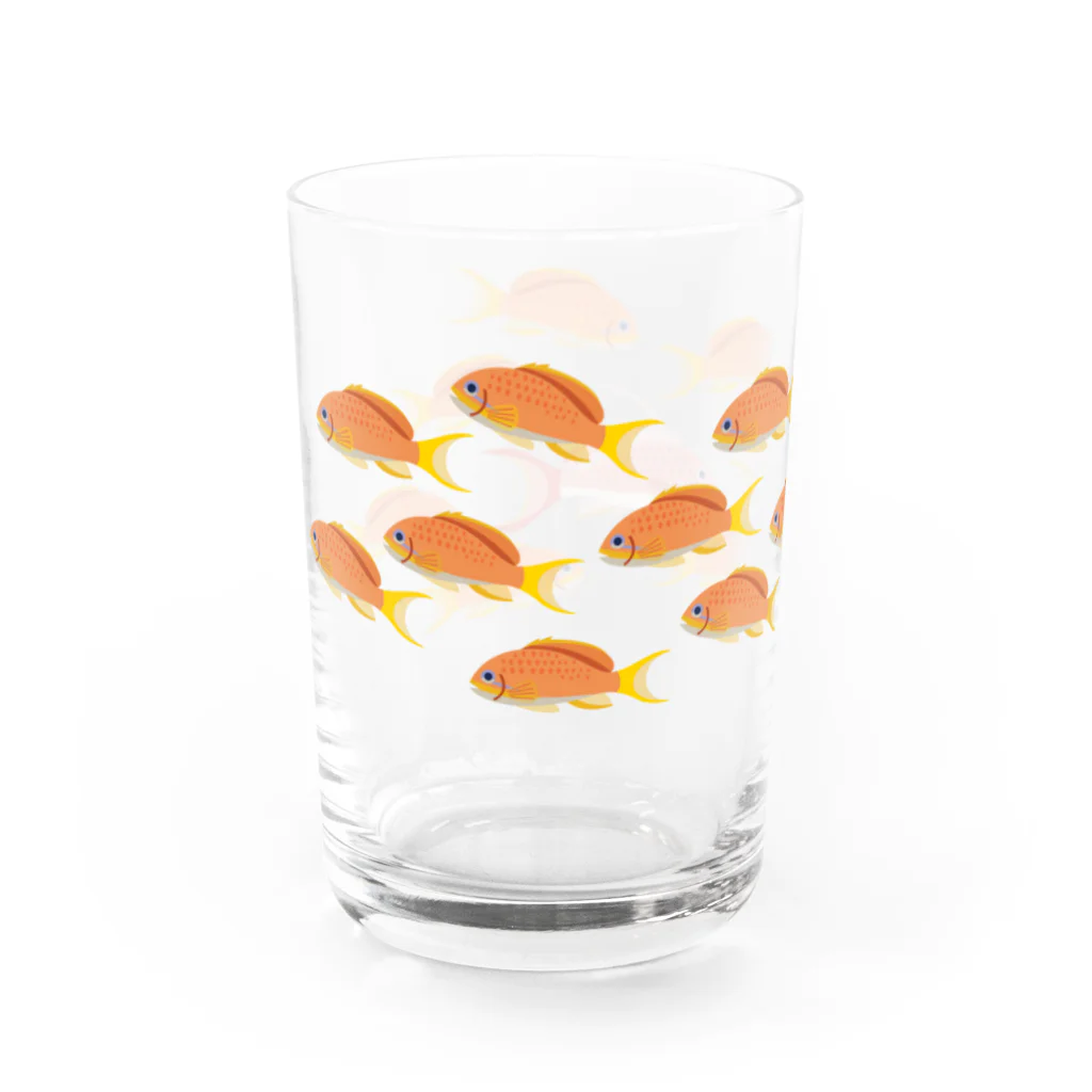 Astrio SUZURI店の魚の群れ キンギョハナダイ Water Glass :left