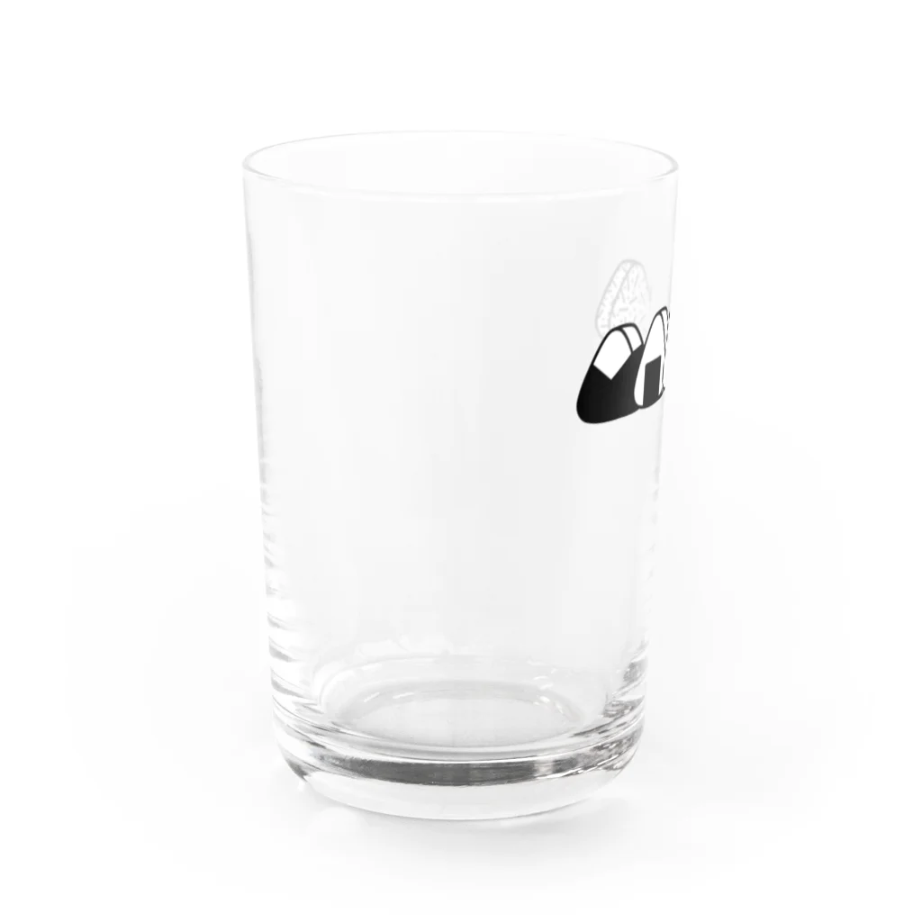 白黒専門店 ■□■□のONIGIRI おにぎり生活 Water Glass :left