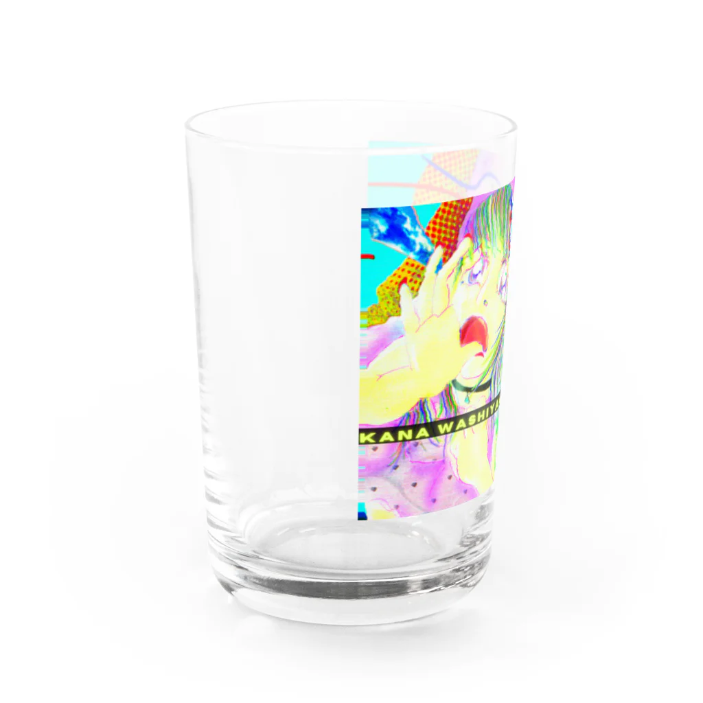 鷲山加奈グッズSHOPのまだ大人になりたくないかなぽんと一緒グラス Water Glass :left