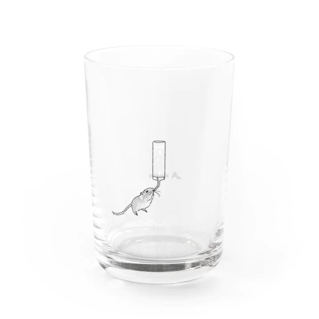 ネズミヤの水飲みスナネズミのグラス グラス左面