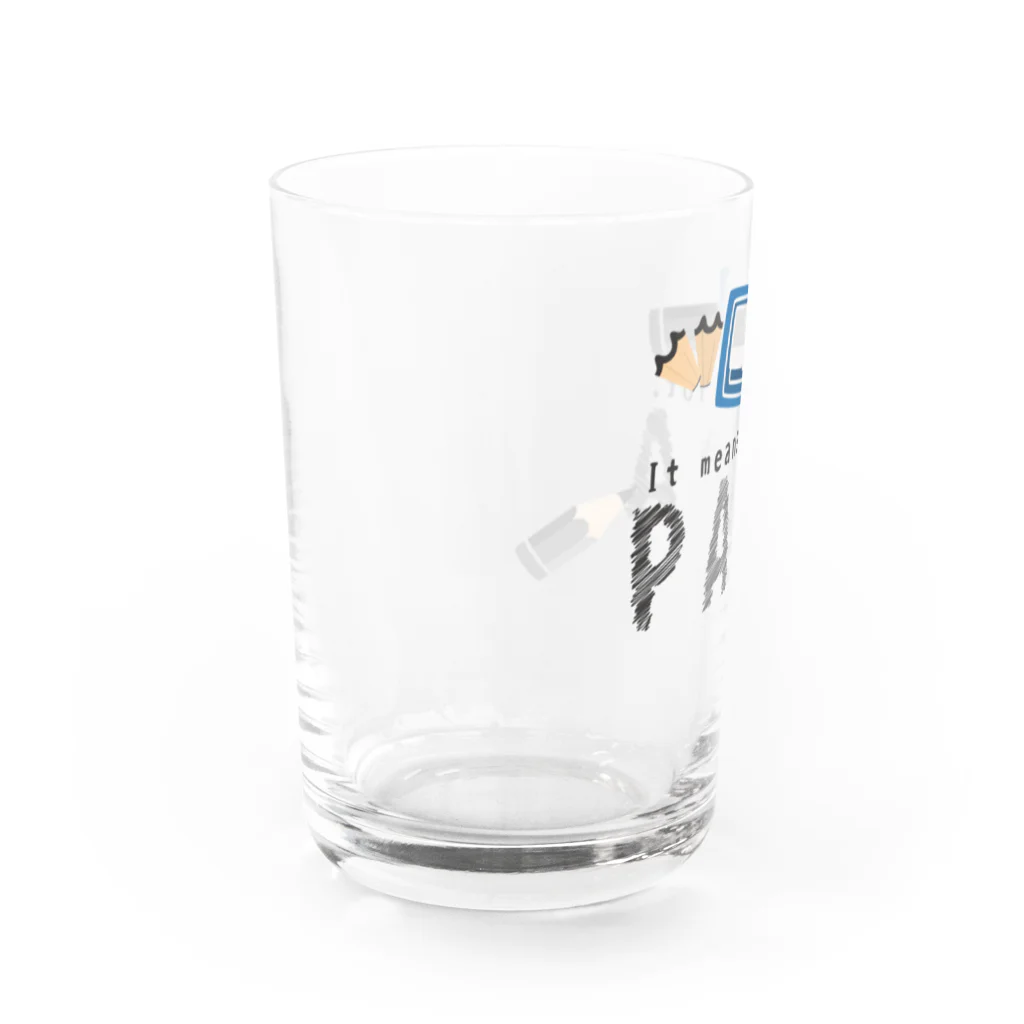 イラスト MONYAAT のちびた鉛筆 PAPA*C Water Glass :left