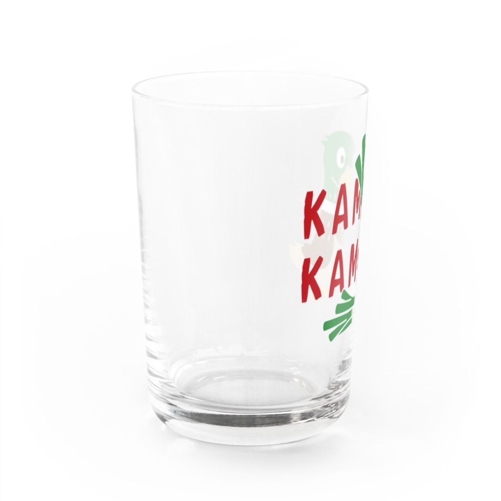 イラスト MONYAAT の鴨カモ カモかも C Water Glass :left