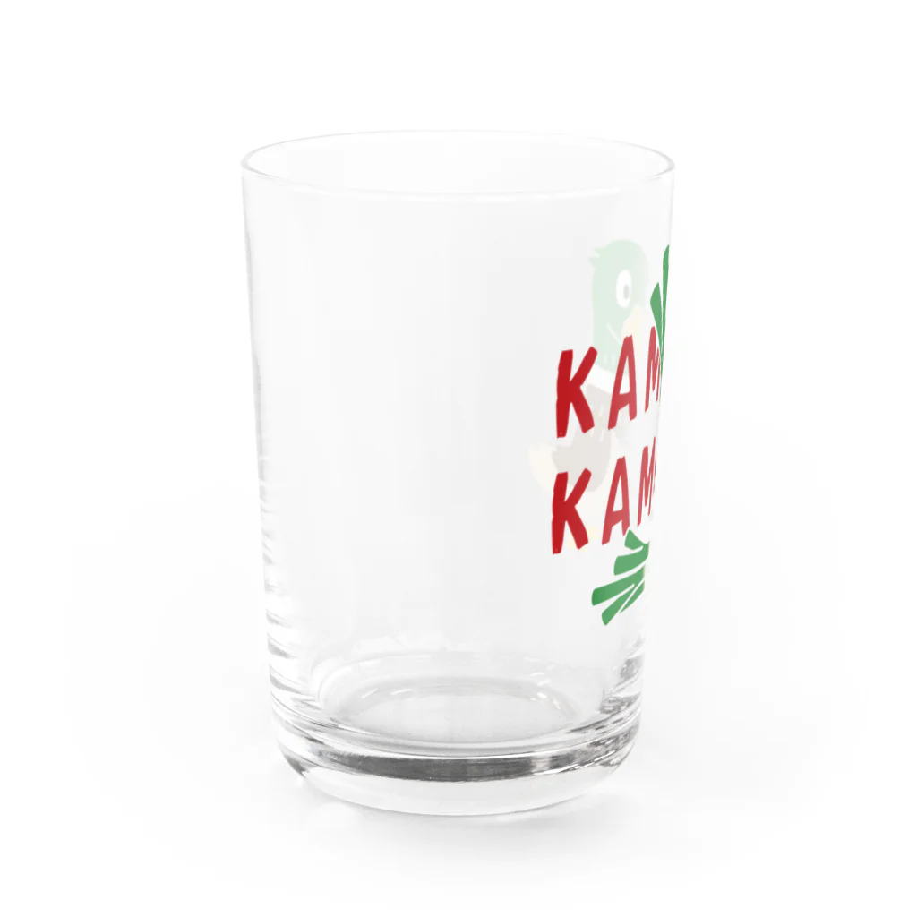 イラスト MONYAAT の鴨カモ カモかも C Water Glass :left