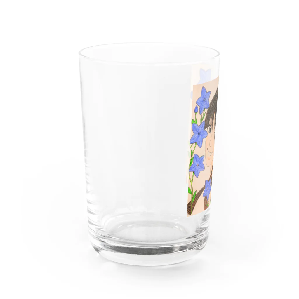 moon333Starry☆Skyの桔梗　花言葉: 永遠の愛 Water Glass :left