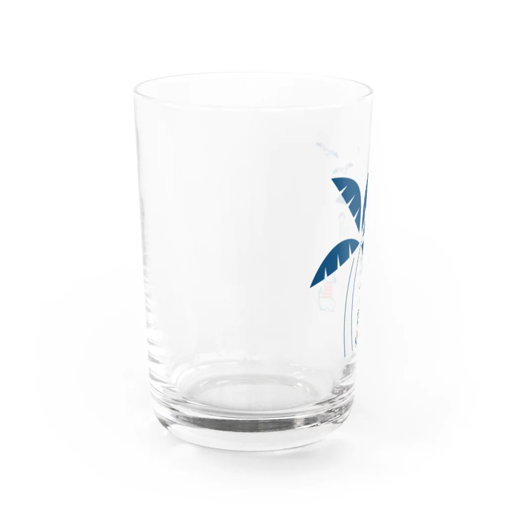 8anna storeのHAPPY HAPPY HAPPY！上を向いて笑おう！夏バージョン Water Glass :left