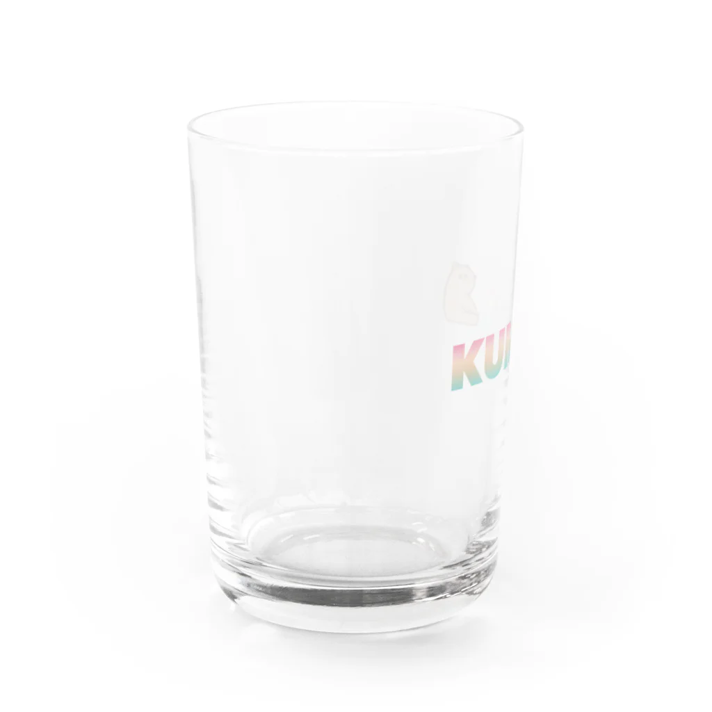 くま屋 －KUMAYA－のKUMAロゴ Water Glass :left