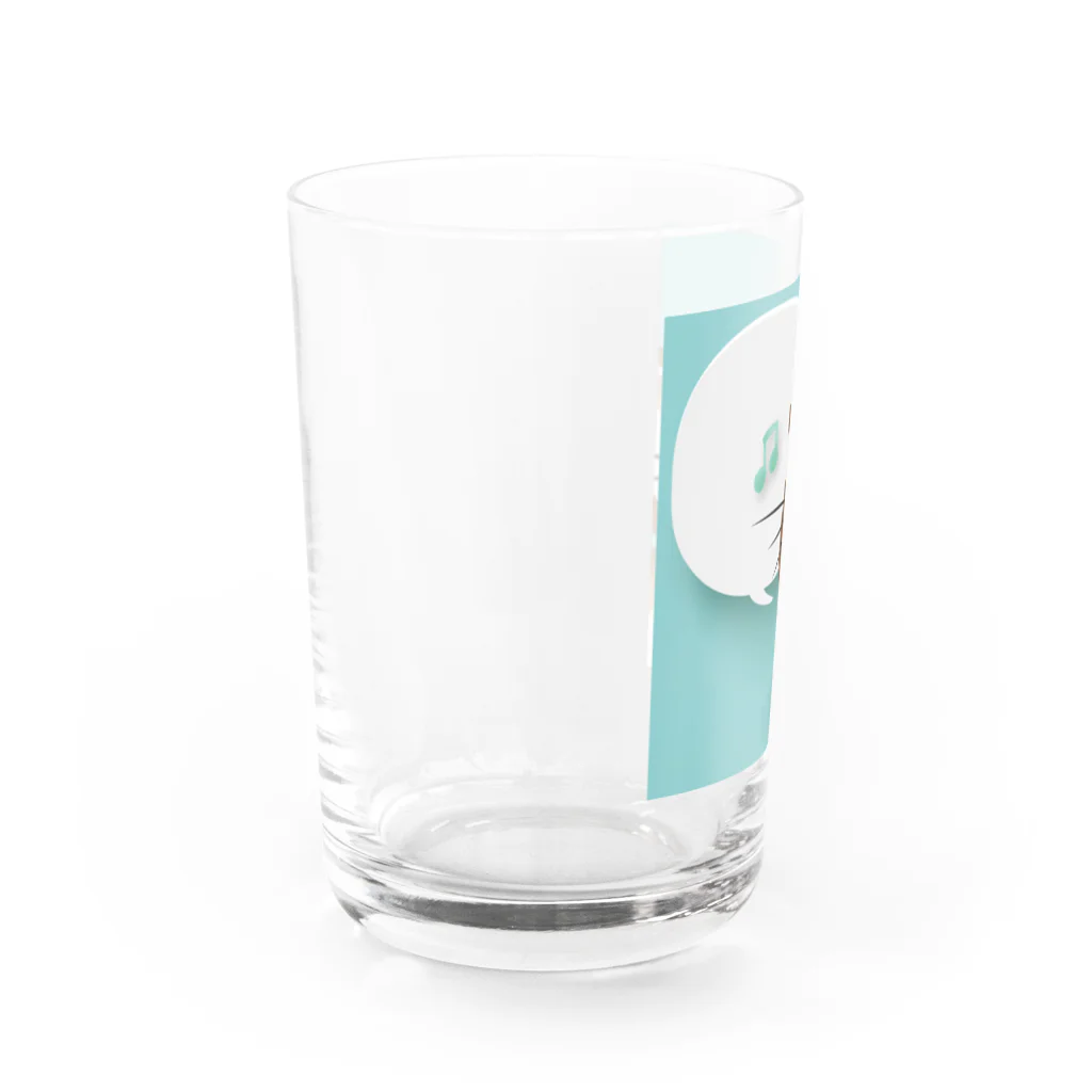 myssimoのねこぎちゃん　～ギター柄の猫～ Water Glass :left