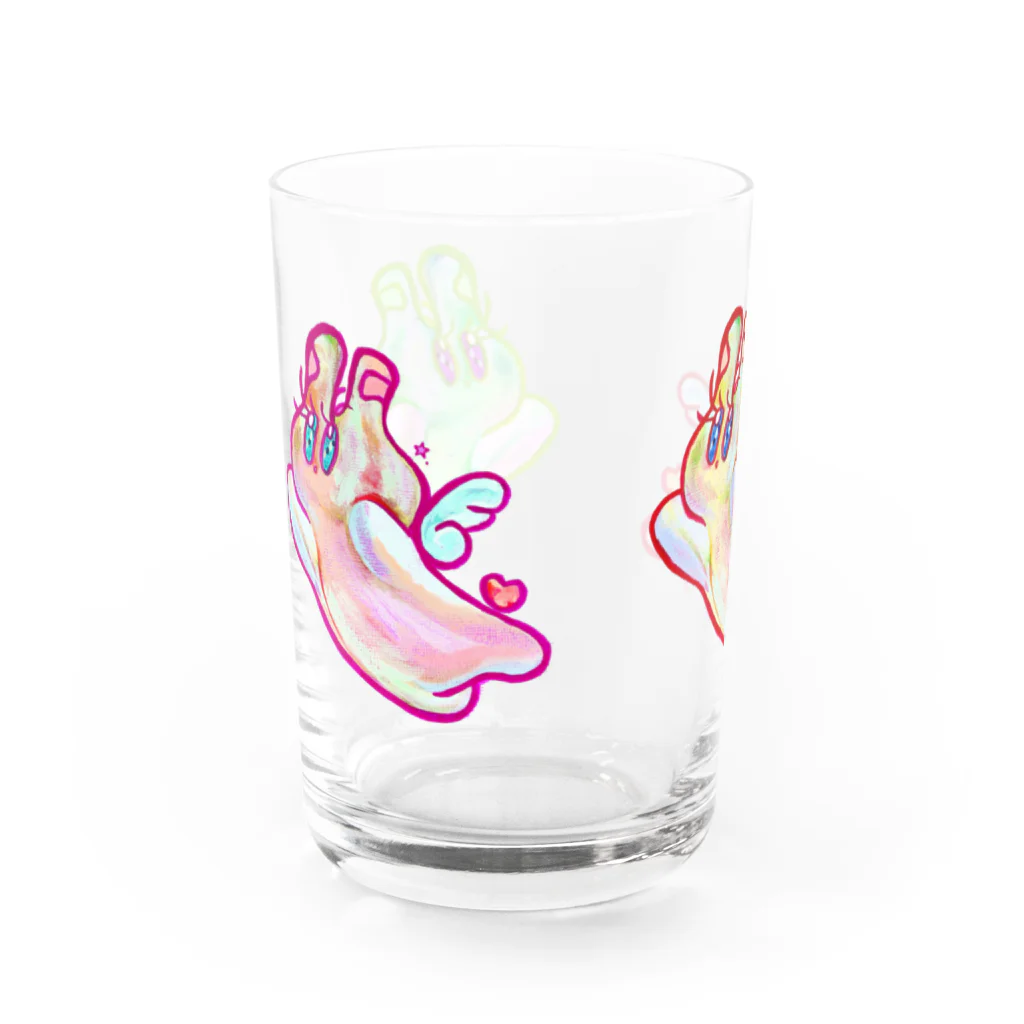 じゅうごの世界のいっぱいのうさぎ Water Glass :left