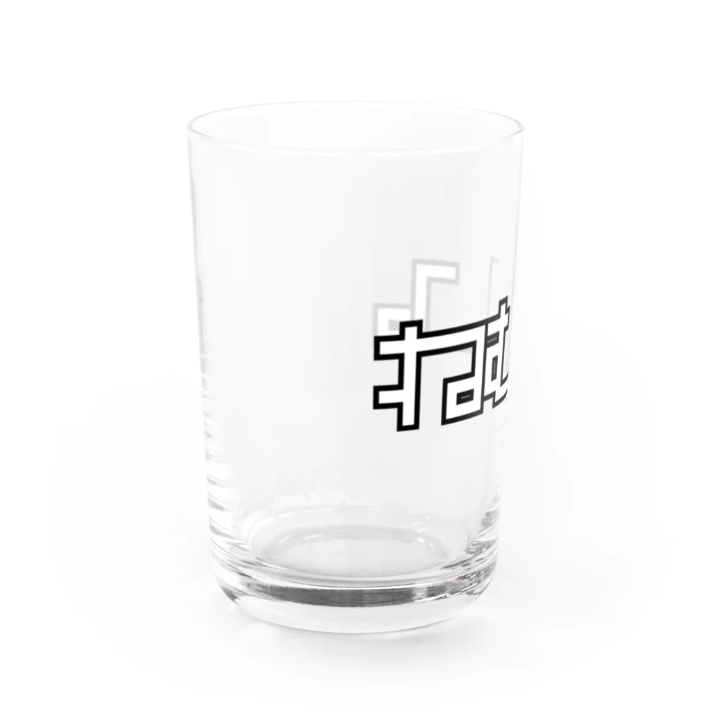 おもしろいTシャツ屋さんの眠い。ねむい。 Water Glass :left