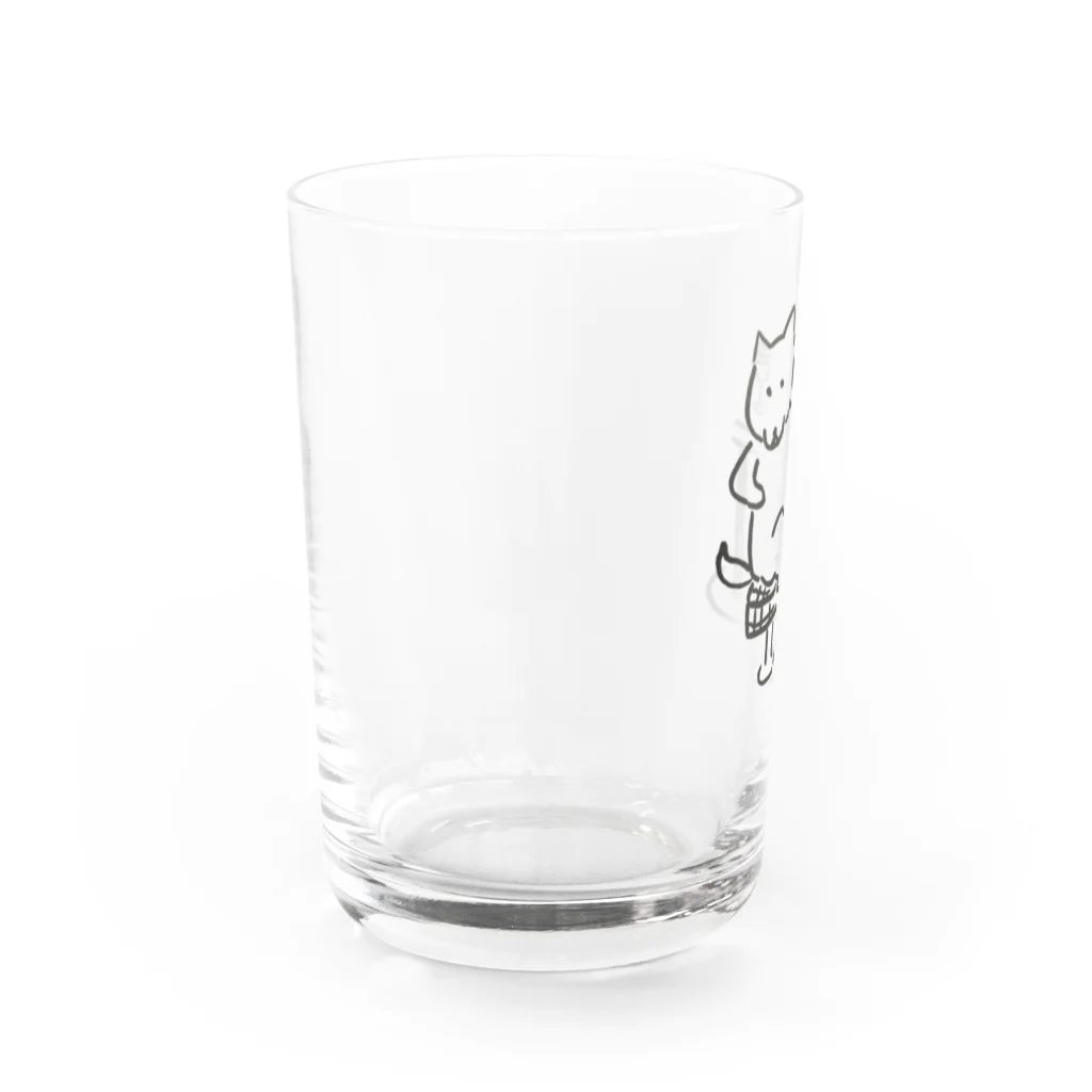 dobermanのダンディわん Water Glass :left