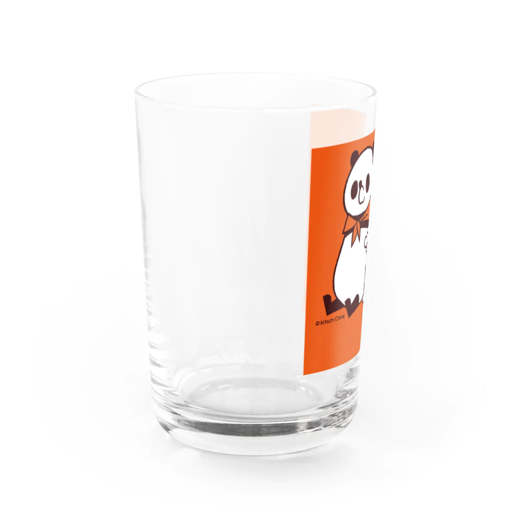 キッチュのパンダとワニ Water Glass :left