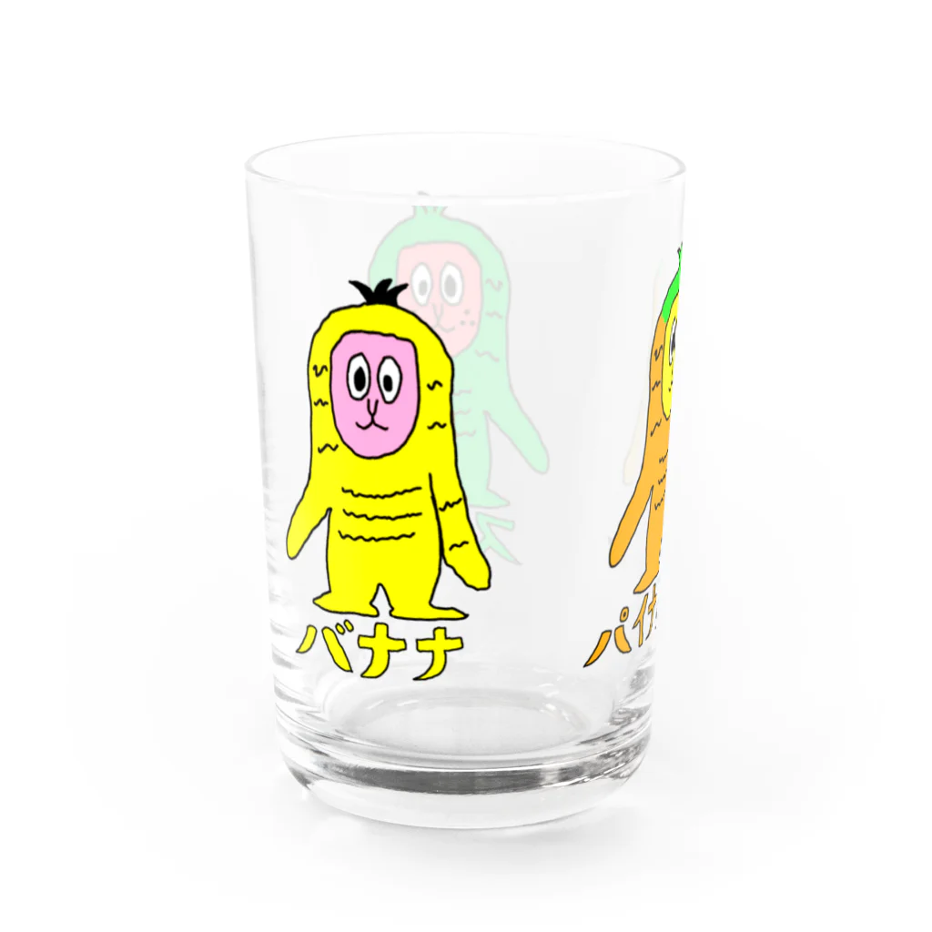 マクマク屋のお絵かきのサルのSARU！！3兄弟！！（夏限定） Water Glass :left