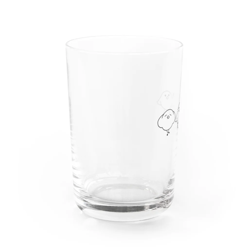 ピヨズカンパニーの3連ぴよしり〜ず Water Glass :left