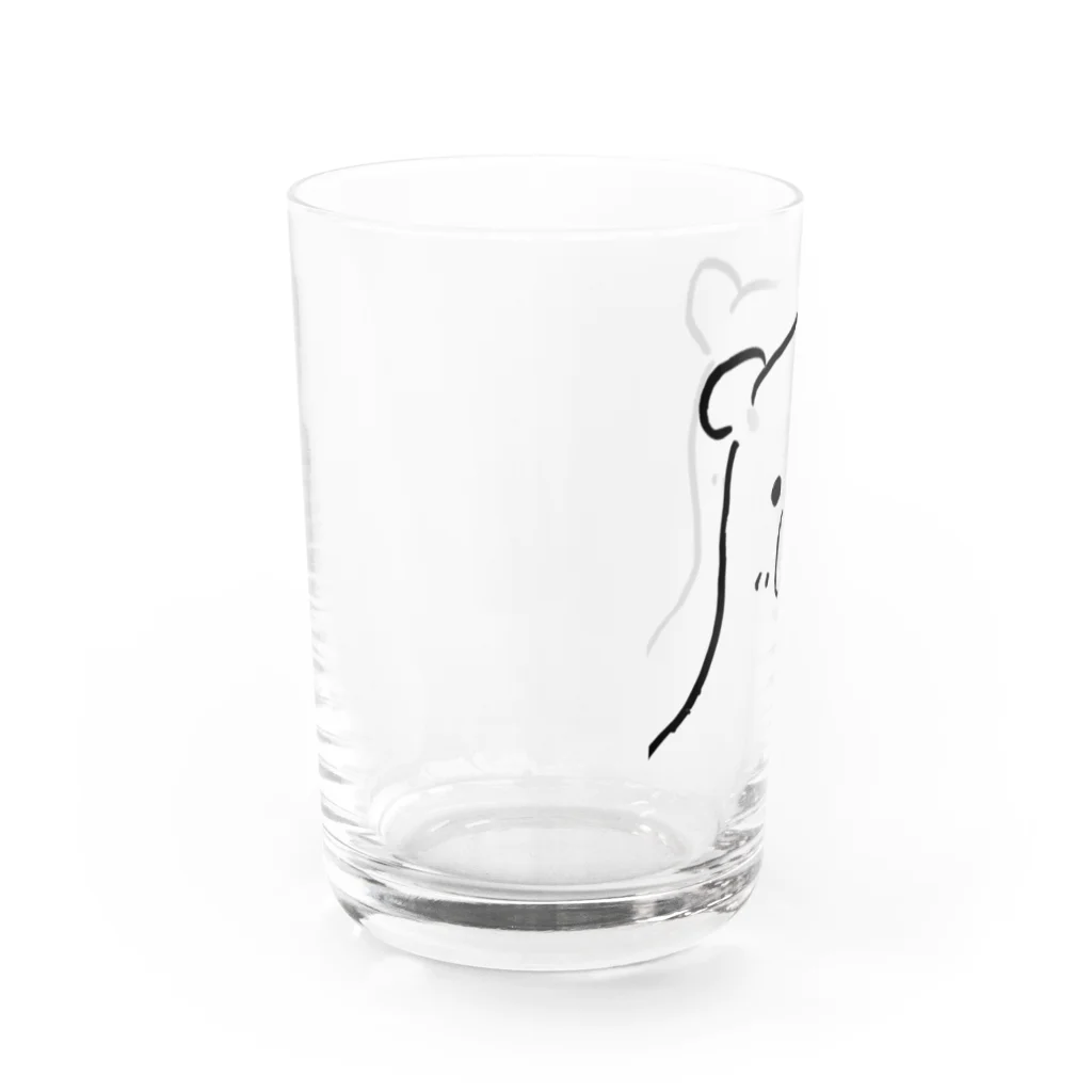 シロクマ好きのギザギザ（しろくま） Water Glass :left