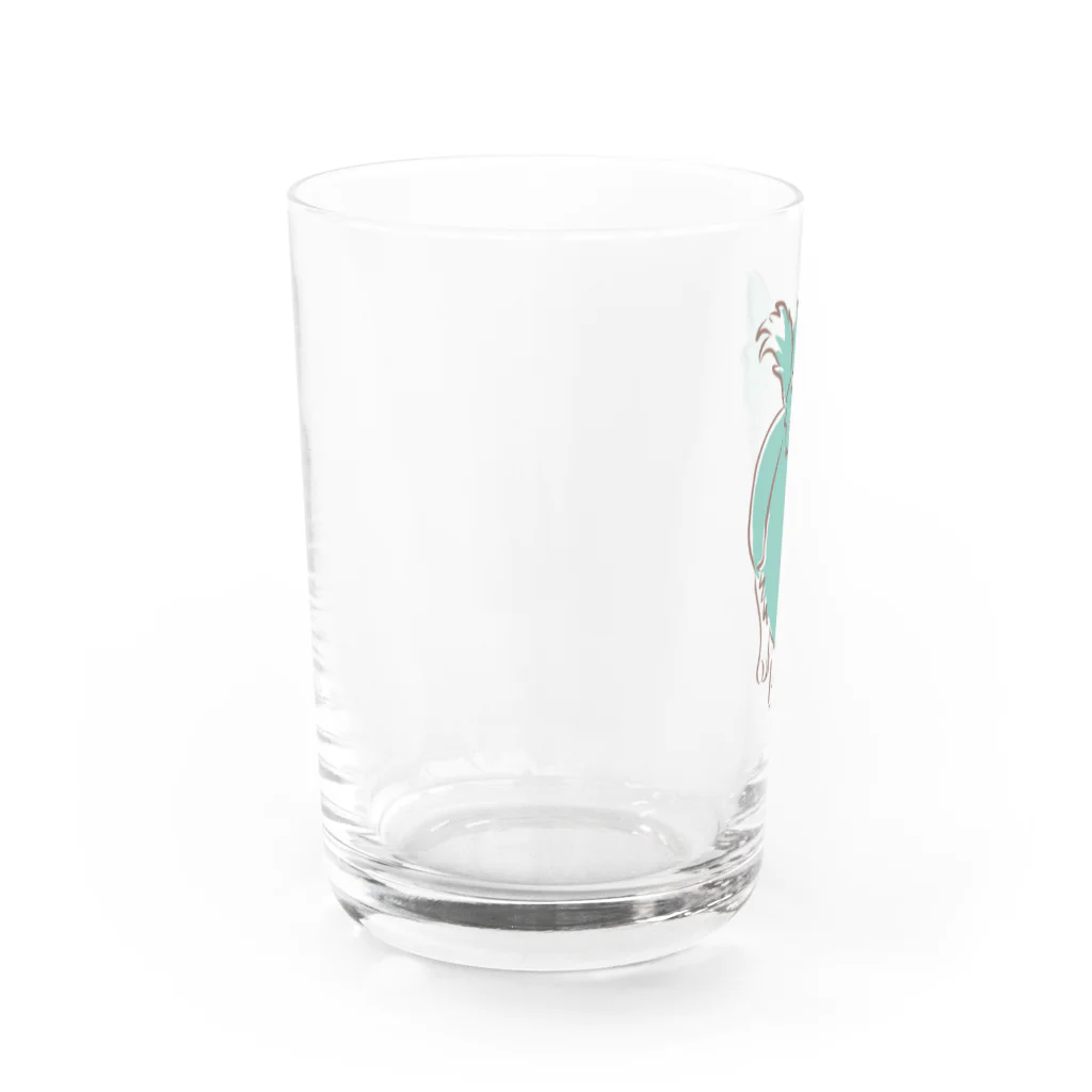 BeArtSuzumaruのチョコミントにゃんこ Water Glass :left