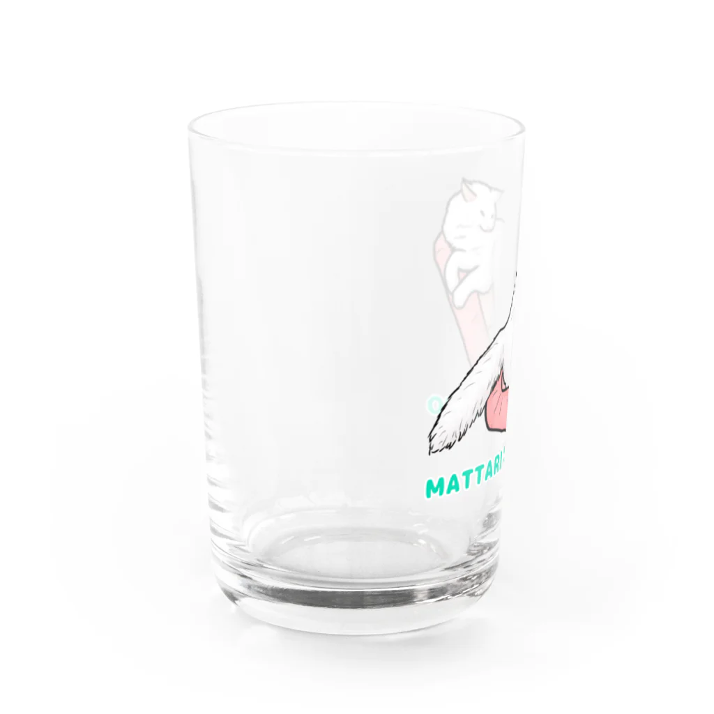 Lily bird（リリーバード）のくつろぎニャンコ ロゴ入り② Water Glass :left
