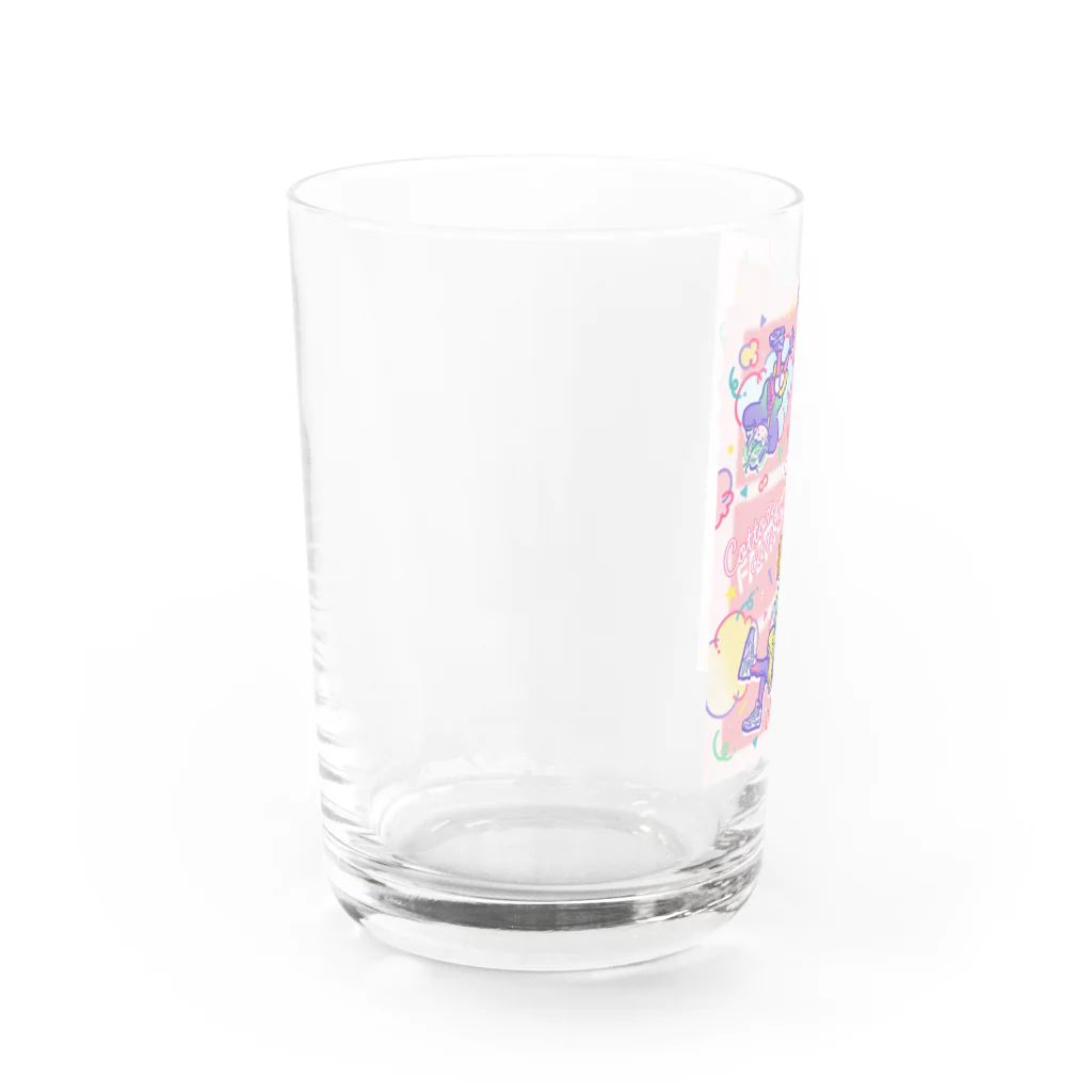 田舎のりんごshopのCotton candyちゃん Water Glass :left