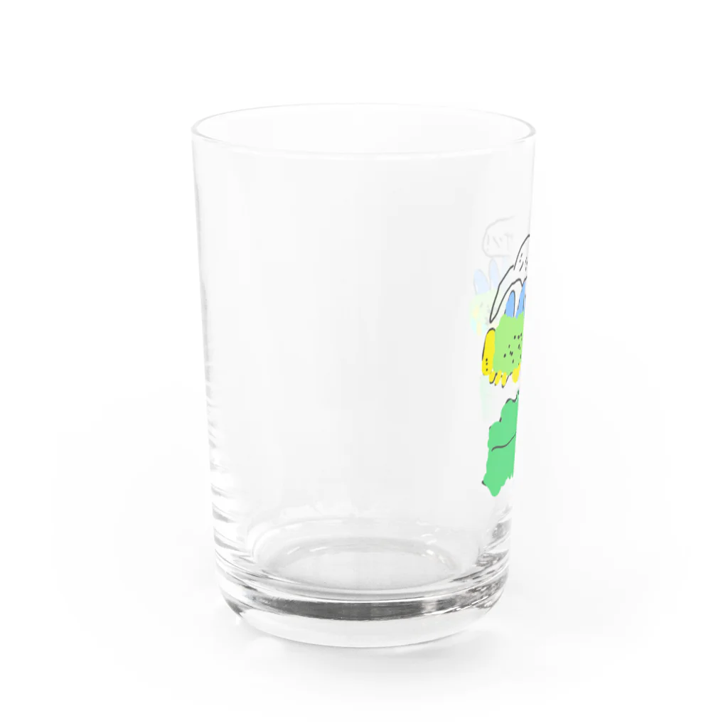 ぽこぽんやさんのシンジュサン Water Glass :left