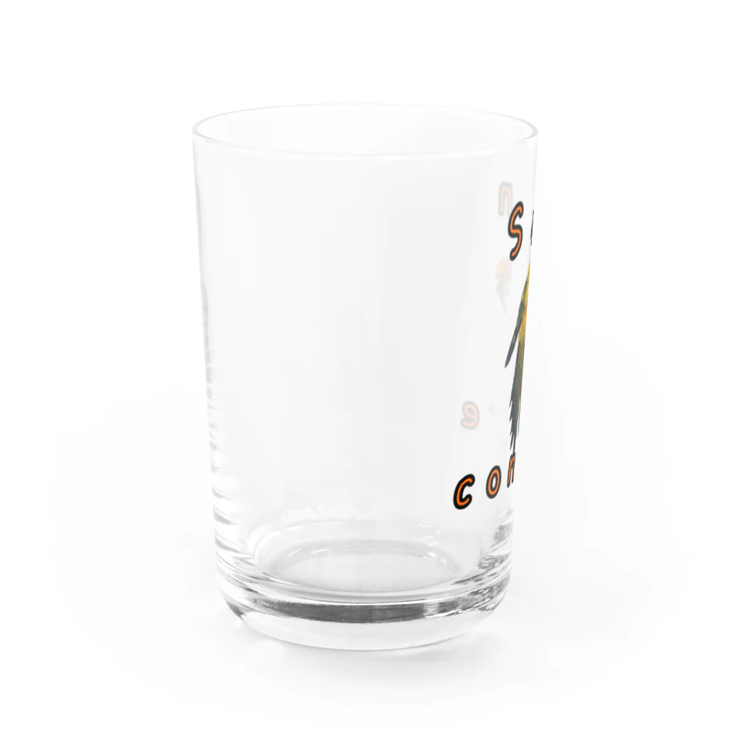 ぽちの適当屋のコガネメキシコインコ キレイ好き Water Glass :left