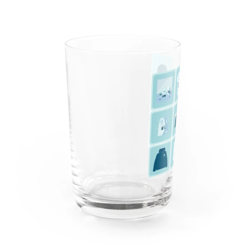 Teal Blue CoffeeのTealBlueItems _Cube BLUE Ver. Water Glass :left