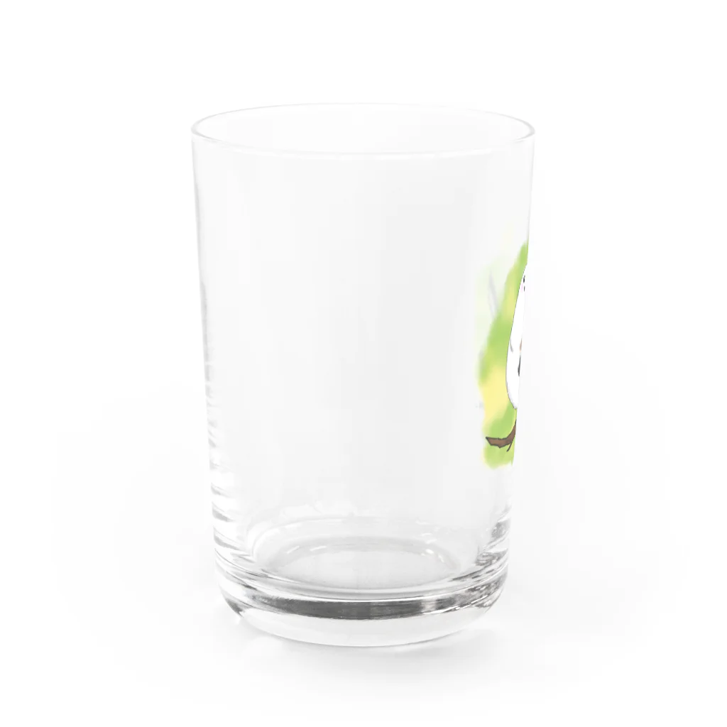 うっかおりんのシマエナガのギンちゃん Water Glass :left