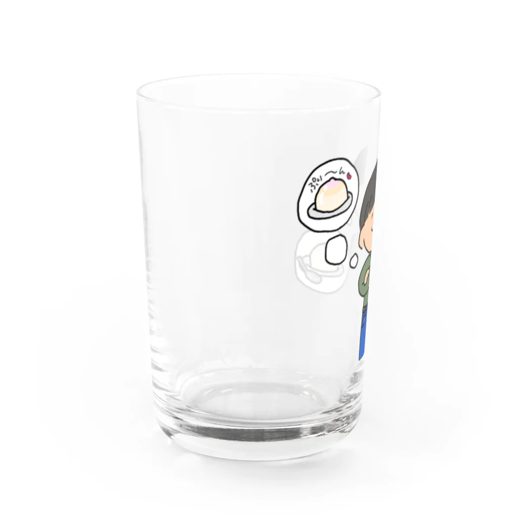 いわしチャンのプリンおいしかったな Water Glass :left