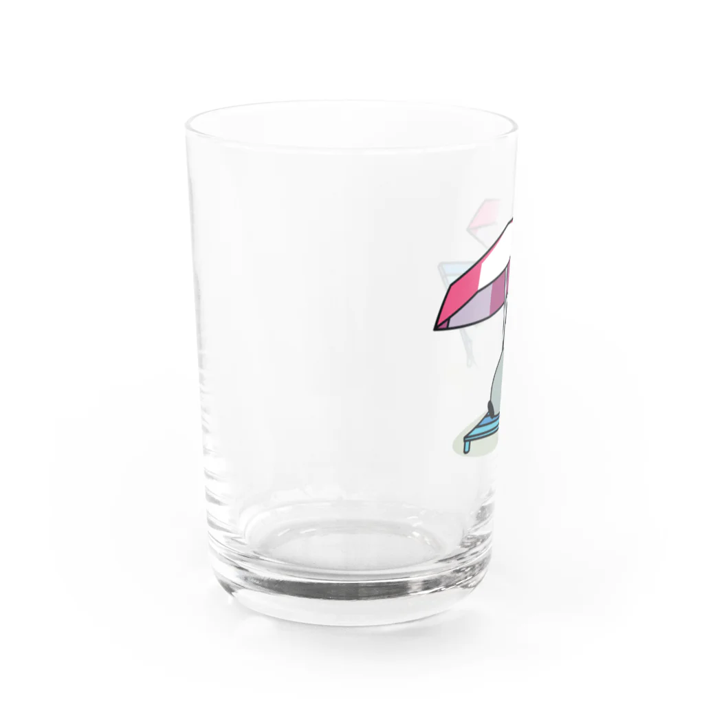 DECORの心くばりペンギン　ビーチver. Water Glass :left