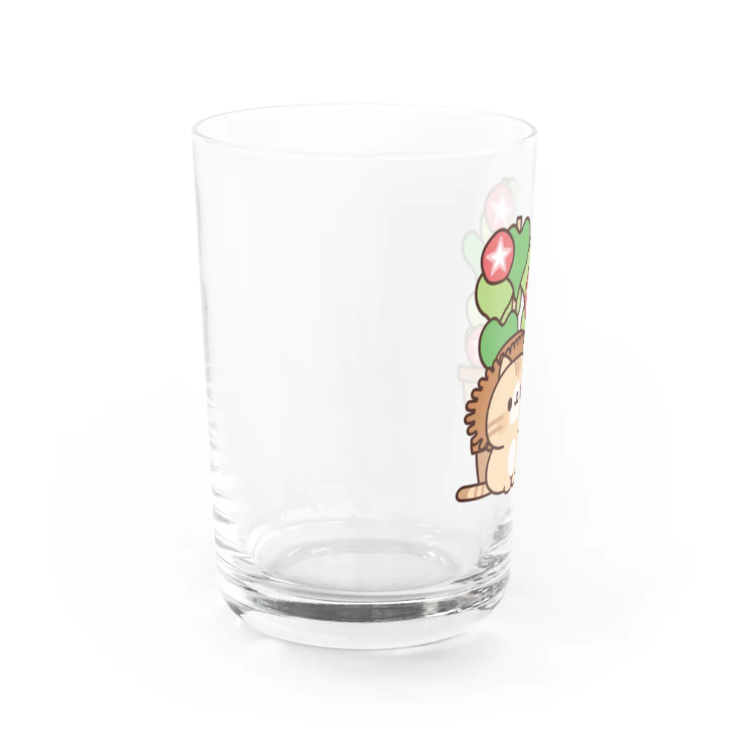 DECORのネコがいっぱい/あさがおver. Water Glass :left