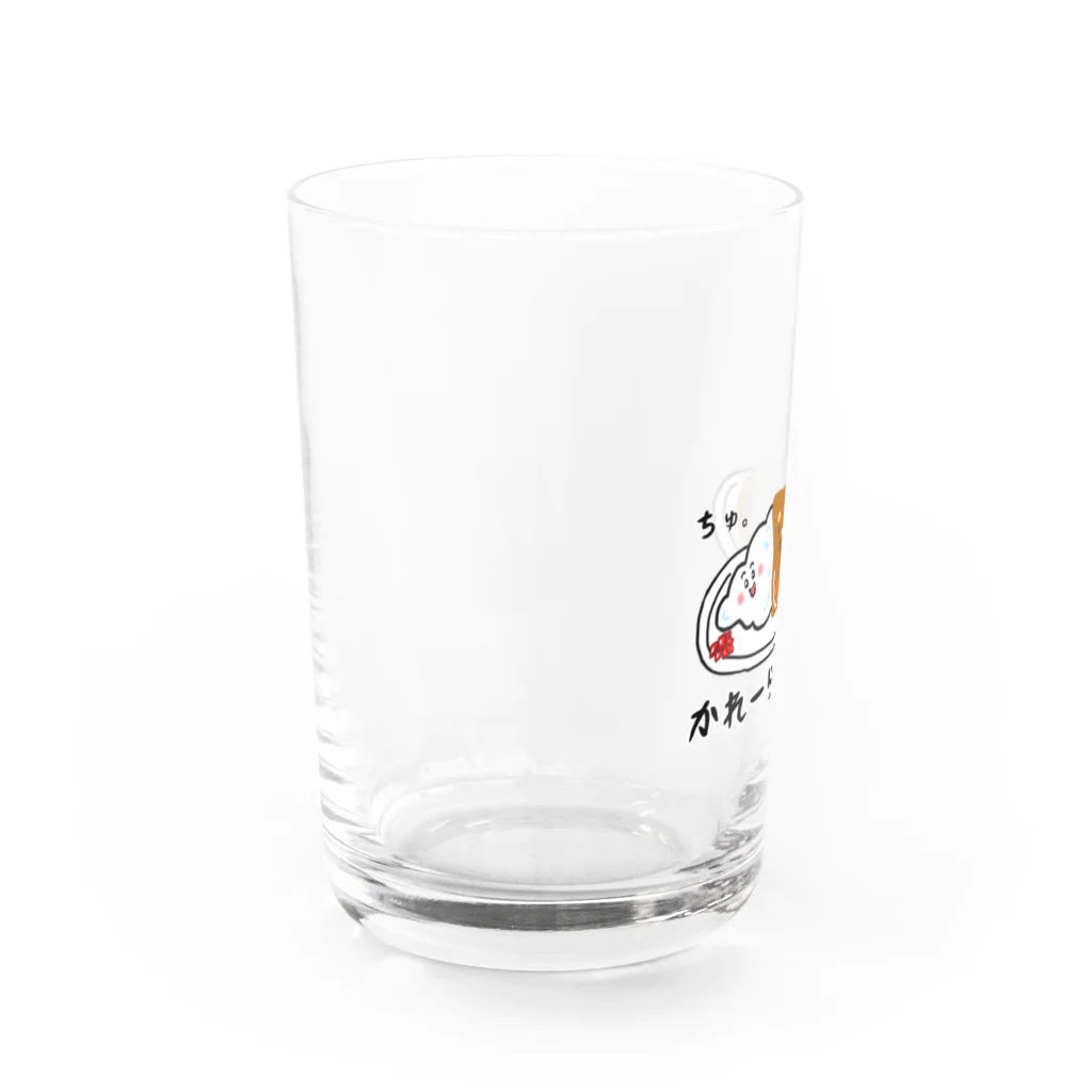 ミソシル🍄キノコのかれーらいちゅ。 Water Glass :left