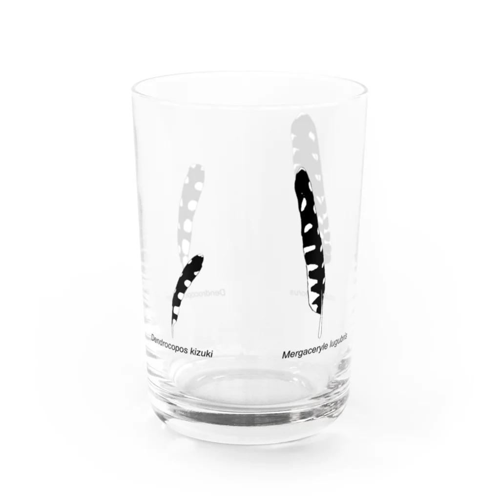 ハネクラシのコクビャクノハネ　グルグルマワスグラス Water Glass :left