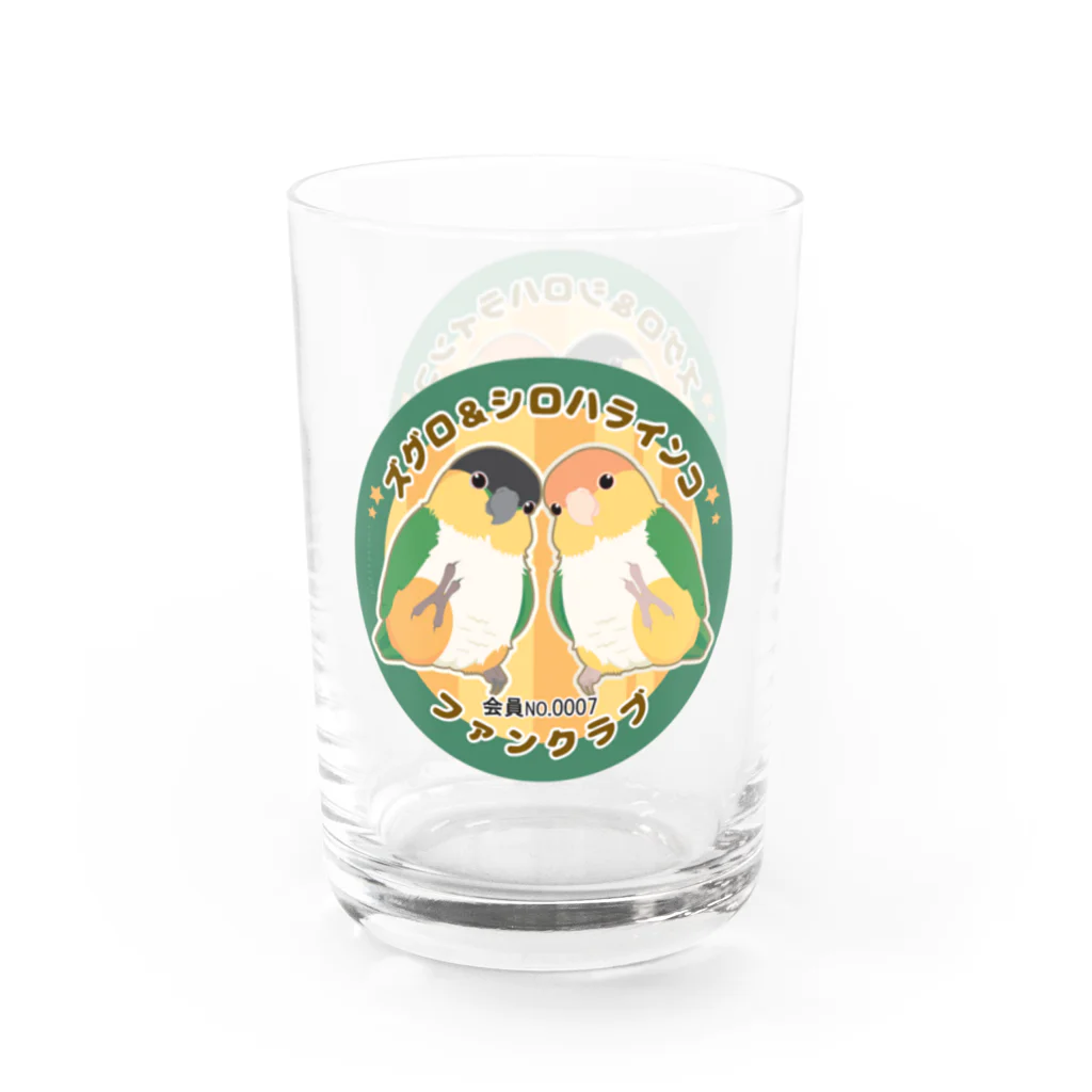 petitassortのズグロシロハラインコ＆シロハラインココップ Water Glass :left