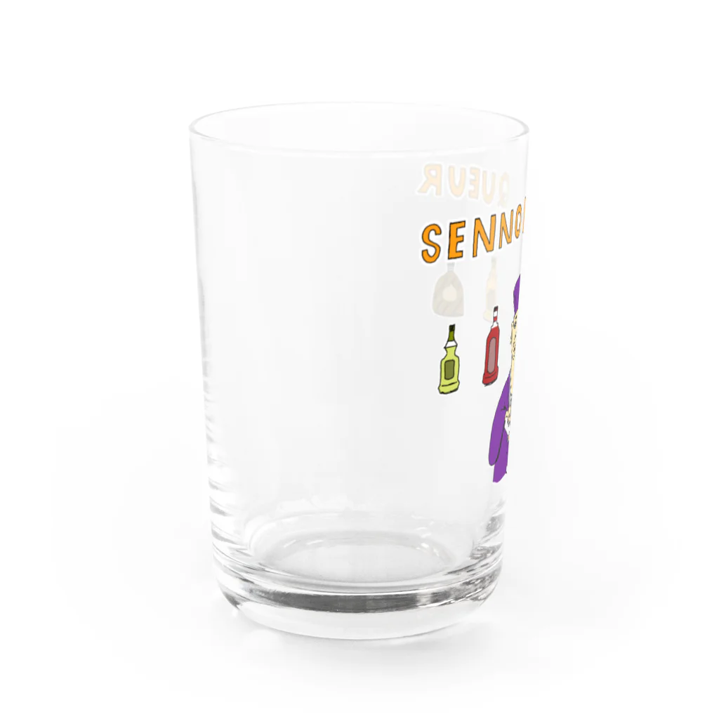 NIKORASU GOの歴史ユーモアダジャレデザイン「千利休る」（Tシャツ・パーカー・グッズ・ETC） Water Glass :left