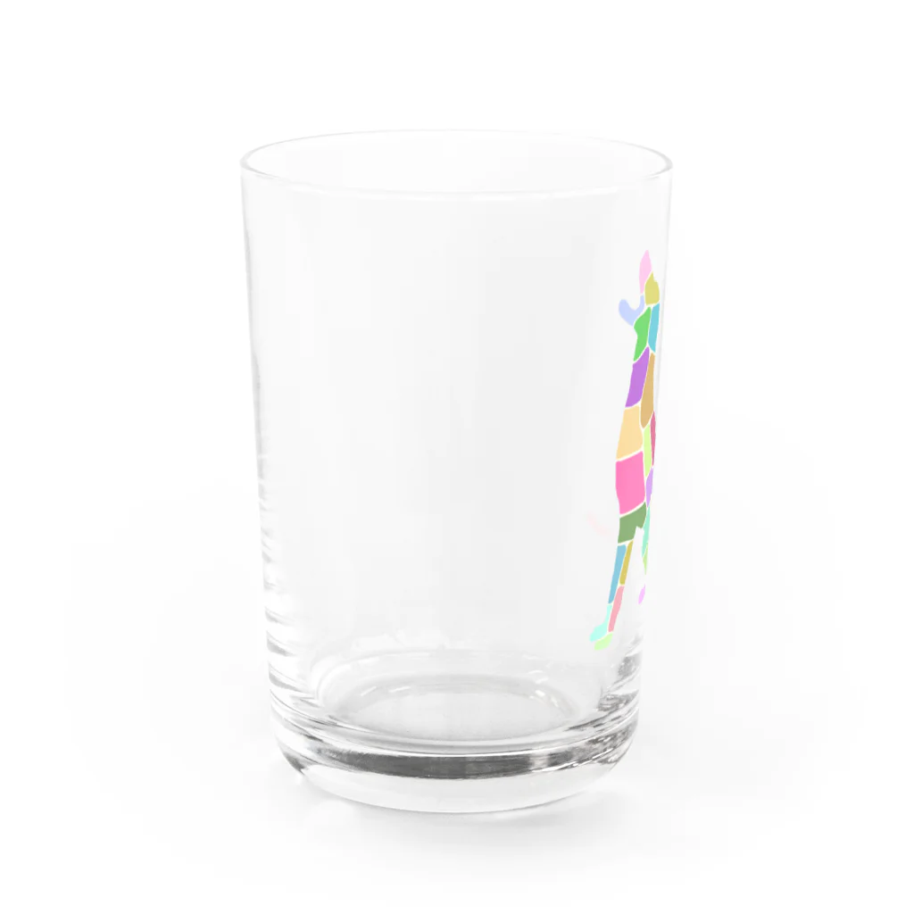 DOG WAVESのコラージュ犬 Water Glass :left