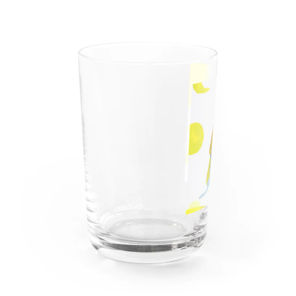 ヤマダサヲリの月と犬 Water Glass :left