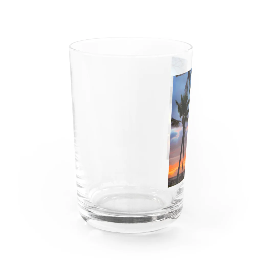 Non heels Hawaiiのワイキキサンセット Water Glass :left