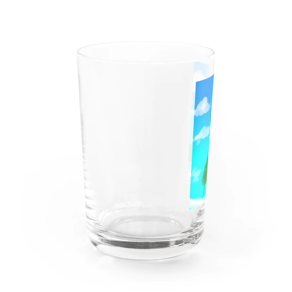 空想世界悠々社のソラをとぶいきもの Water Glass :left