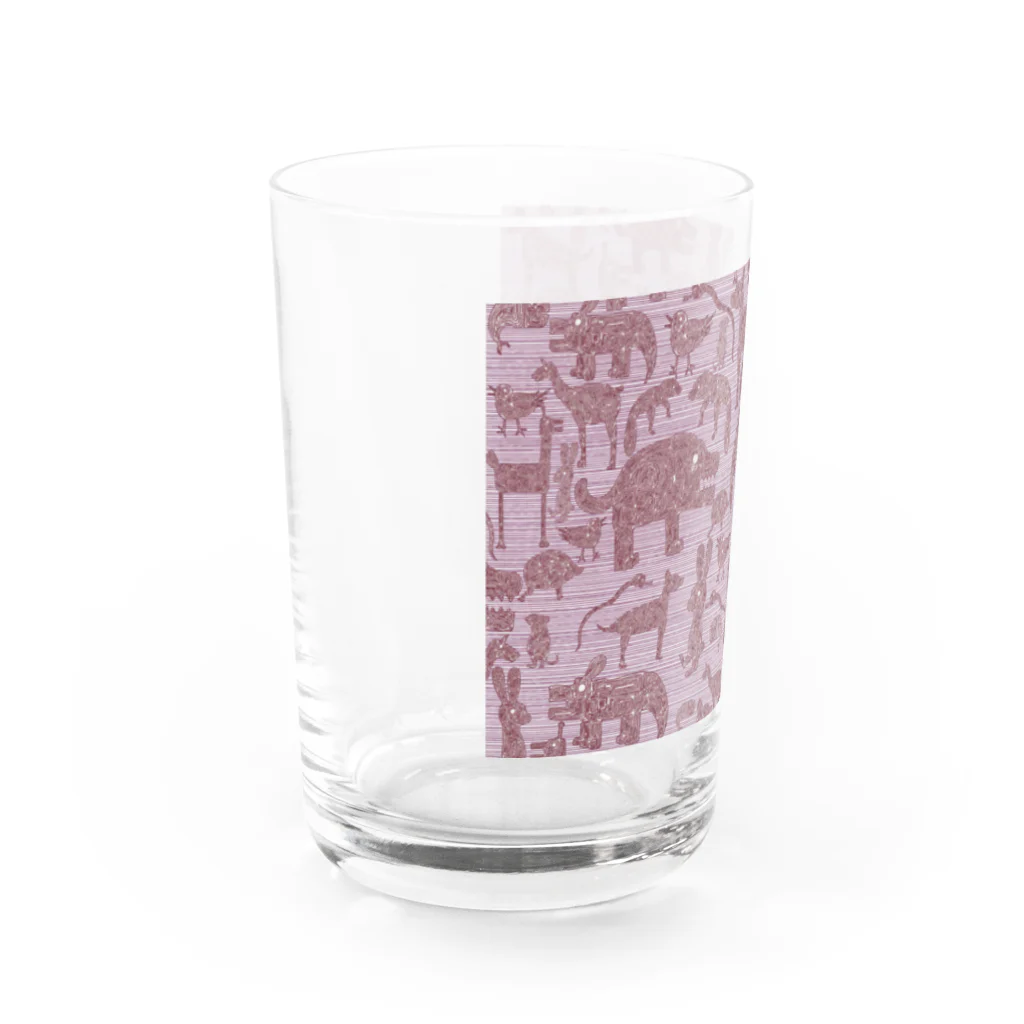 がうでぃ。のRED animals Water Glass :left